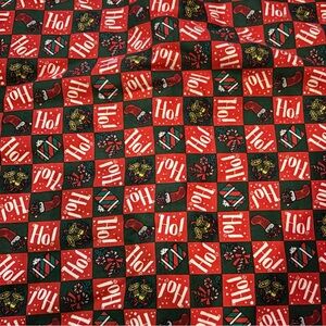Fabric flannel Christmas Ho! Ho! 1 yard x 42” wide RTC